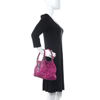 Christian Dior Nylon Monogram Small Lovely Tote Pink 2 of 14