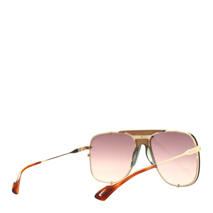 Gucci Metal Square Frame Sunglasses GG0739S Brown 4 of 8