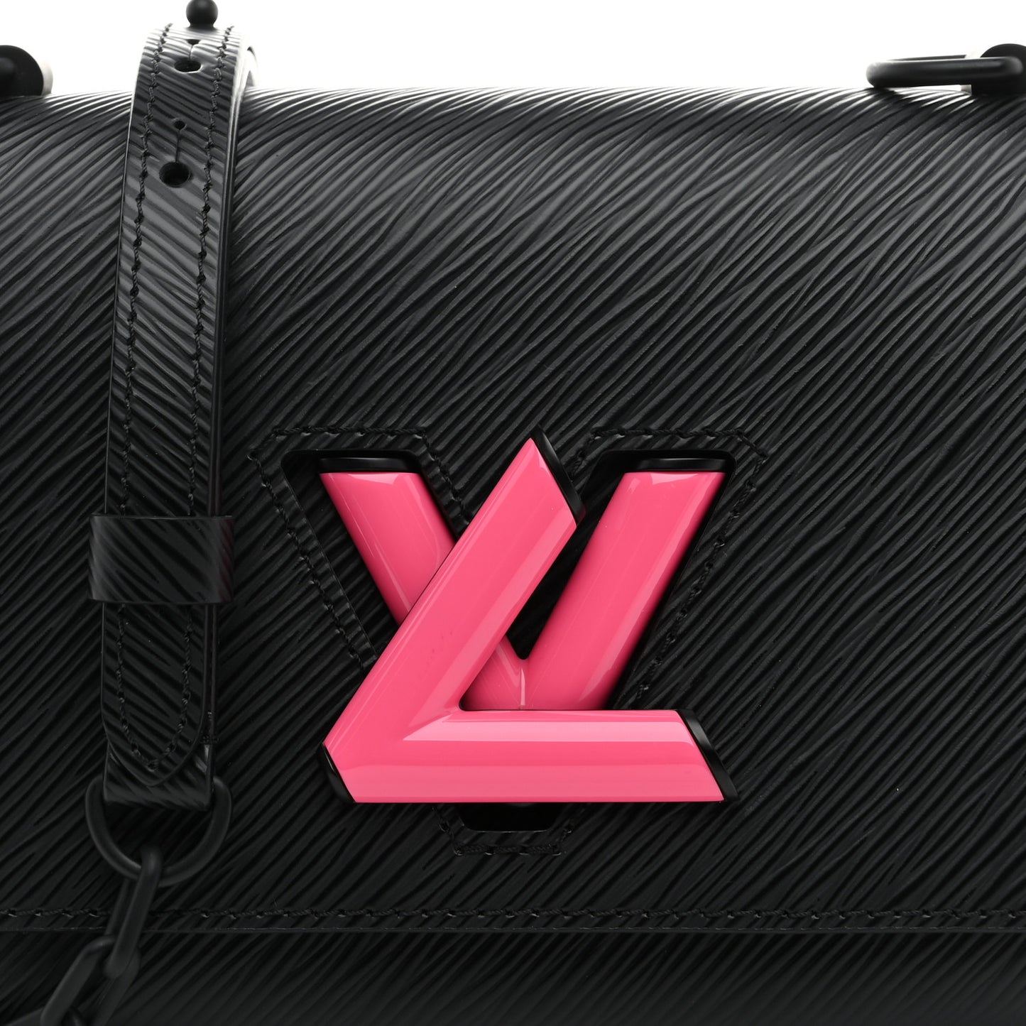 Epi Twist Shoulder Bag PM Black Pink