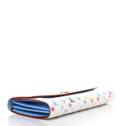 Louis Vuitton Monogram Multicolor Sarah Wallet White Anie 3 of 4