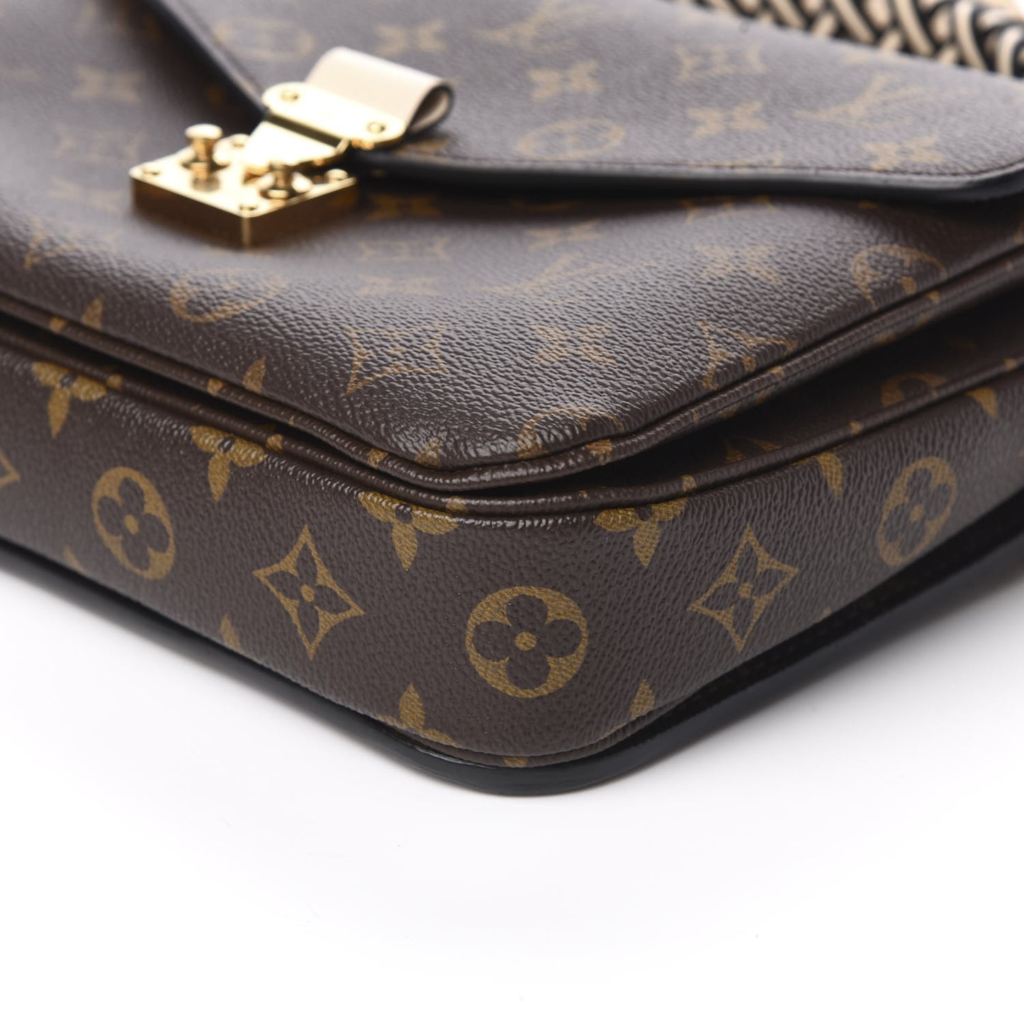 Monogram Braided Pochette Metis Creme Beige
