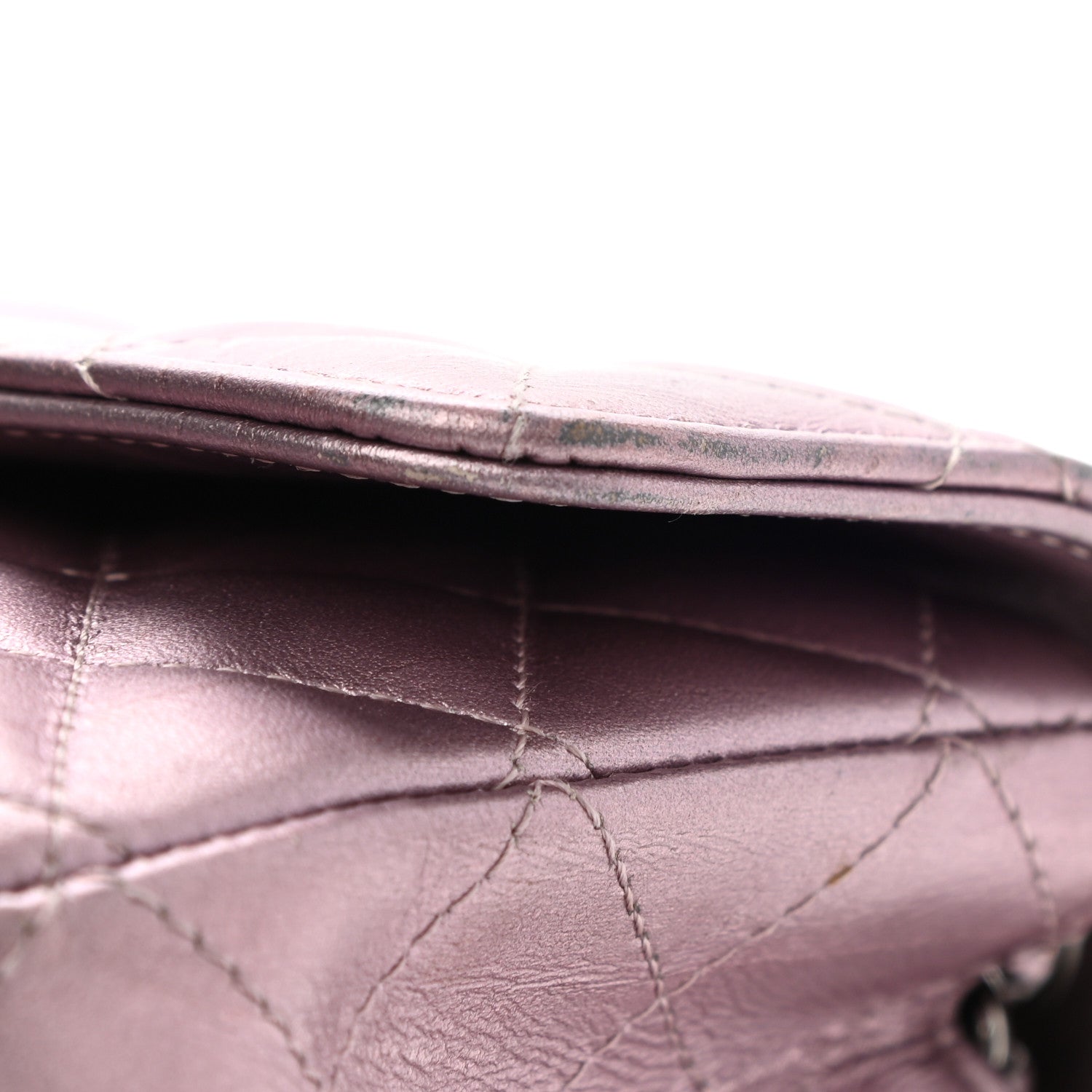 Chanel Metallic Calfskin Quilted Mini Rectangular Flap Pink 10 of 14