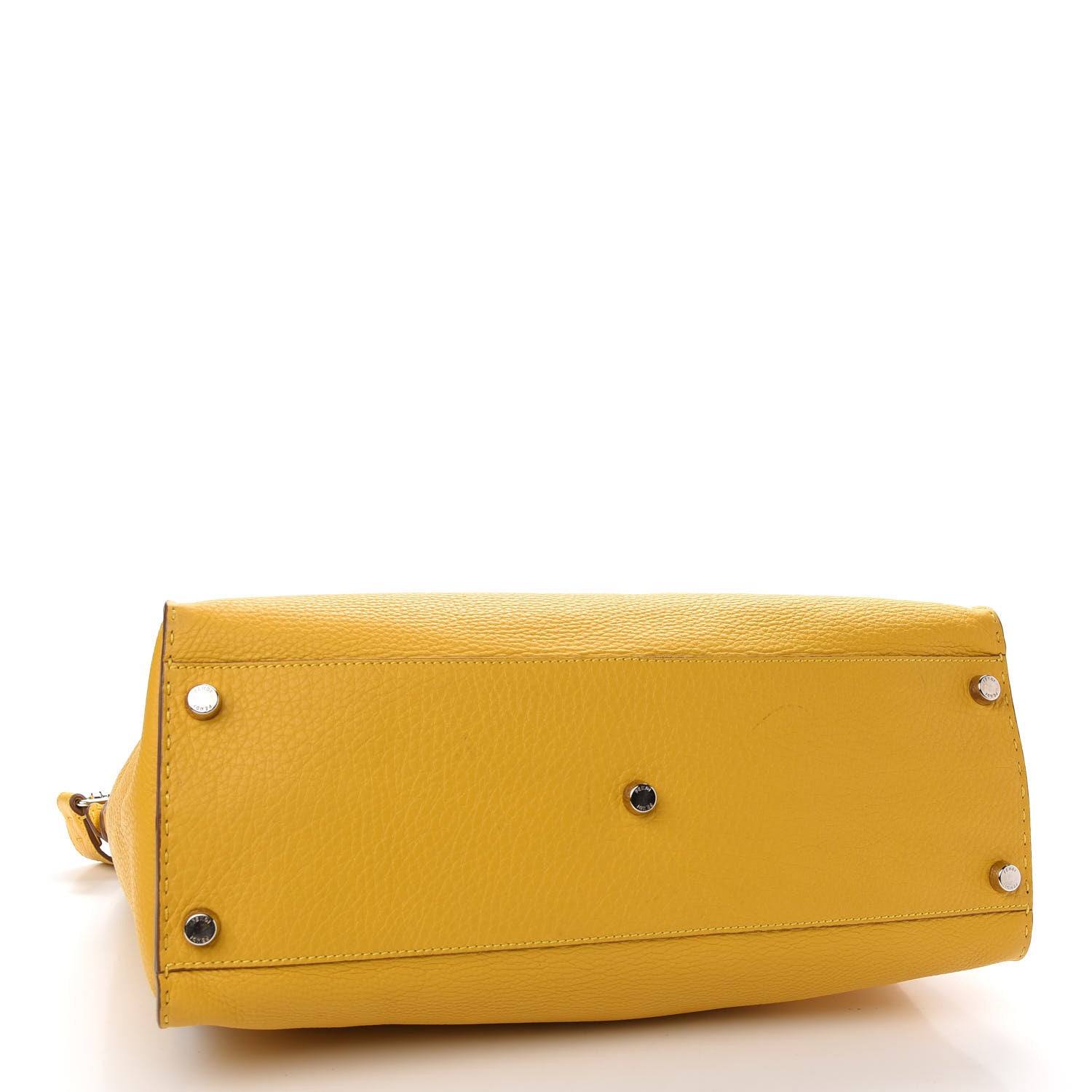 Fendi Cuoio Romano Selleria Large Mens Peekaboo Essential Iconic Satchel Yellow 3 of 8