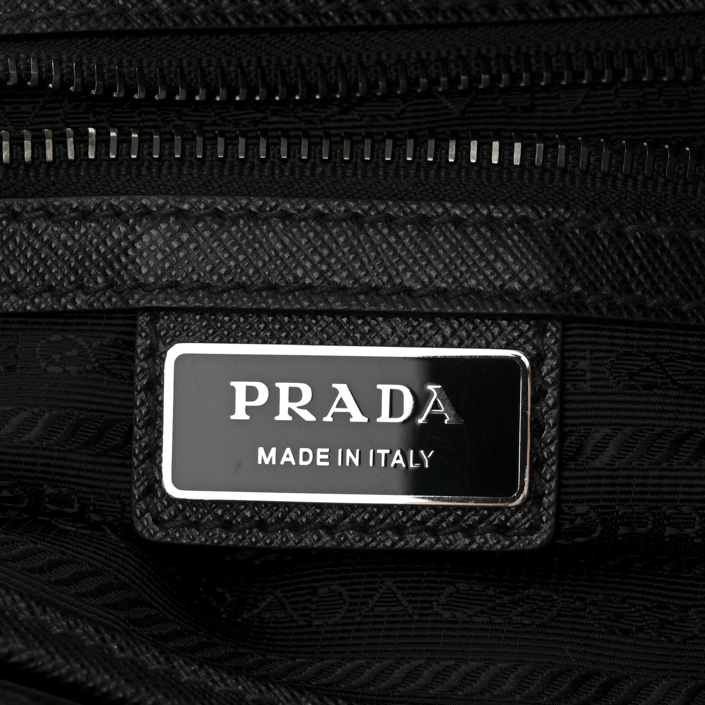 Tessuto Nylon Saffiano Briefcase Black