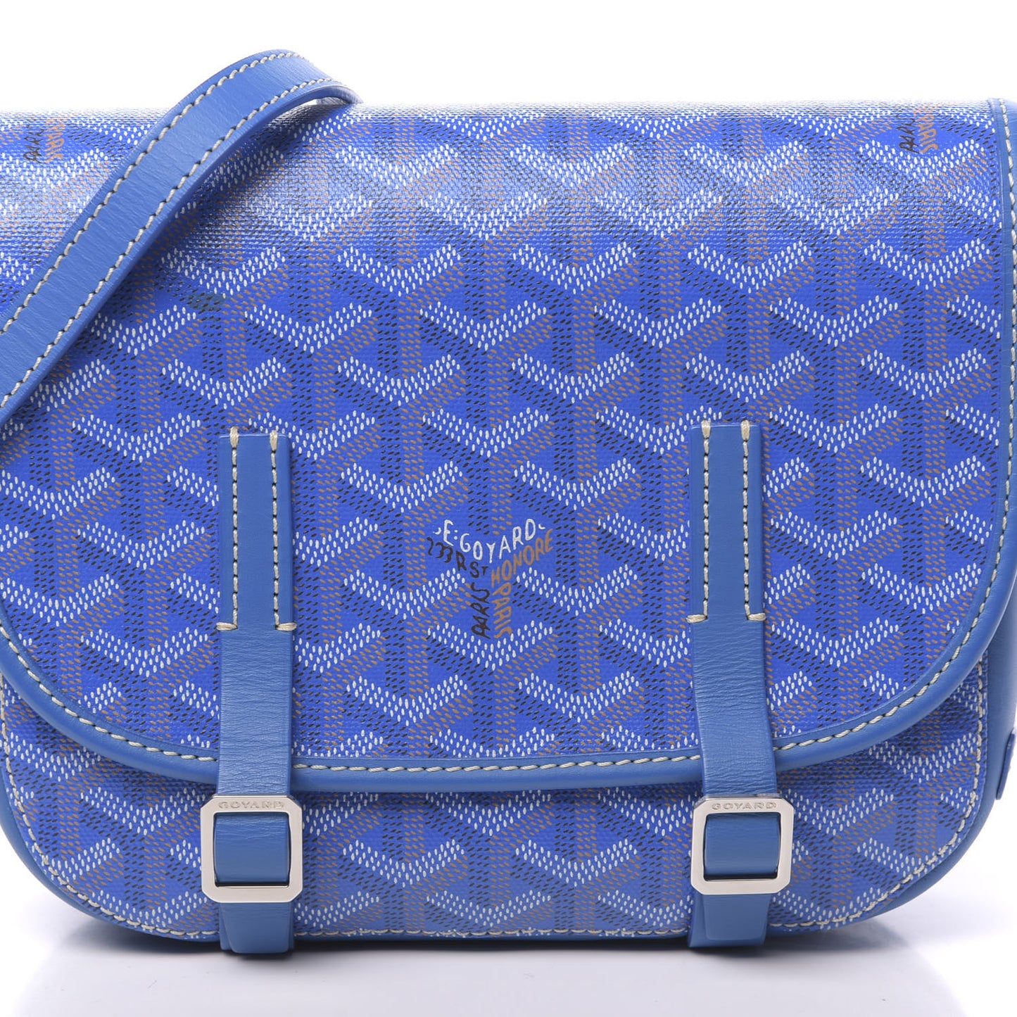 Goyardine Belvedere PM Messenger Bag Sky Blue
