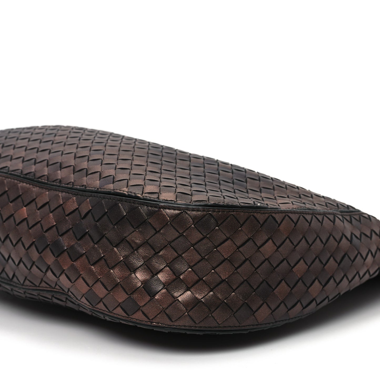 Nappa Intrecciato Small Loop Dark Bronze