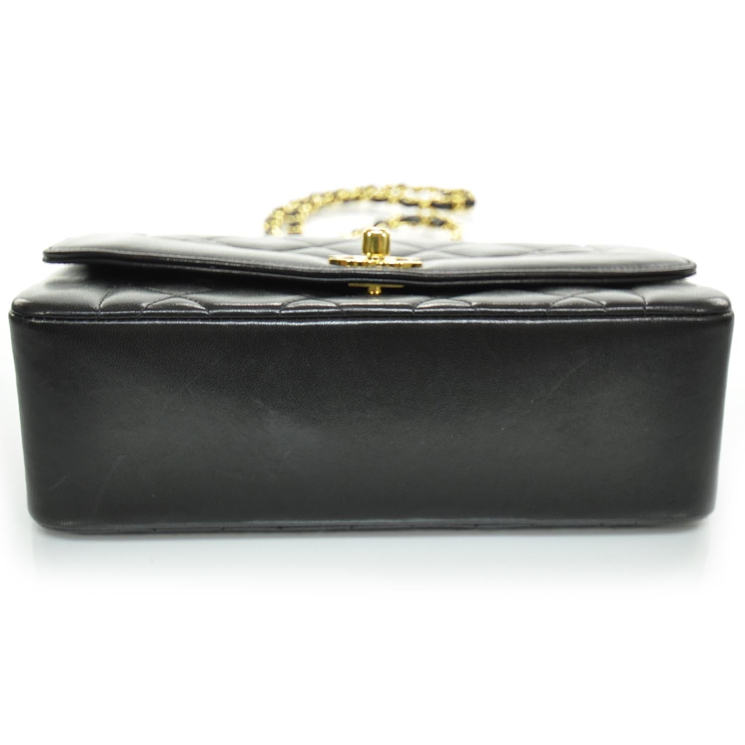 Chanel Lambskin Quilted Small Flap Bag Black GHW 4 of 9