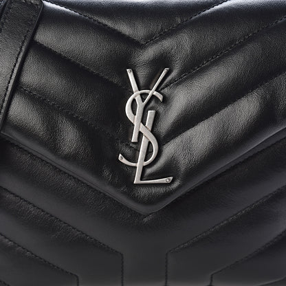Saint Laurent Calfskin Y Quilted Monogram Small Loulou Chain Satchel Black 10 of 10