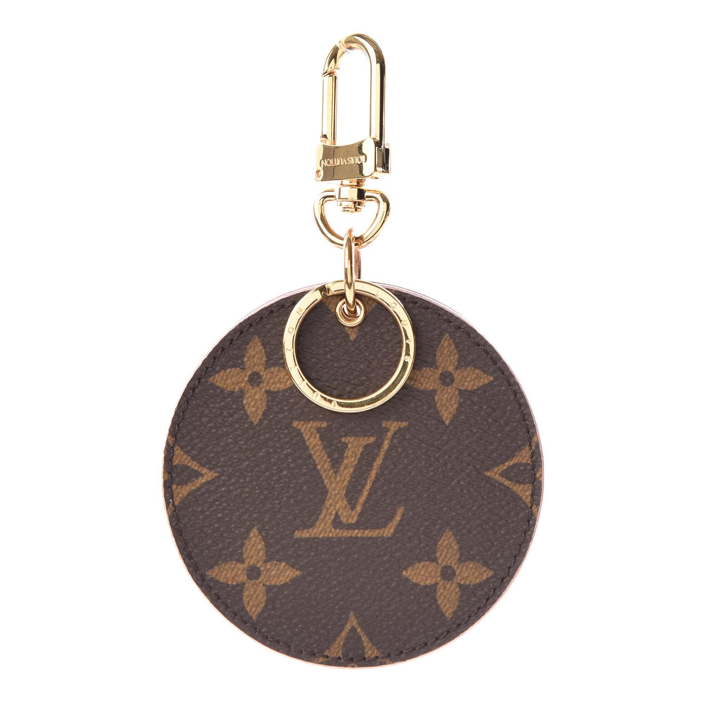 Monogram LV Mirror Bag Charm Key Holder Rose Ballerine