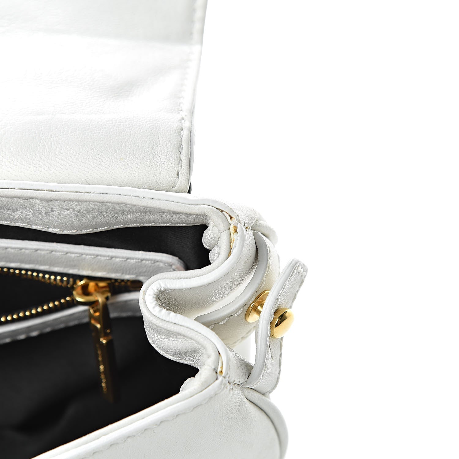 Versace Calfskin Vanitas Crossbody Bag White 13 of 21