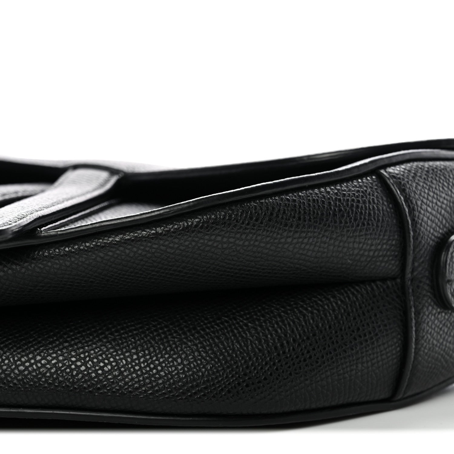 Christian Dior Grained Calfskin Saddle Bag Black 10 of 11