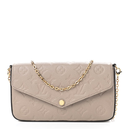Louis Vuitton Empreinte Pochette Felicie Chain Wallet Tourterelle 1 of 8