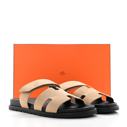 Hermes Suede Goatskin Mens Chypre Sandals 43.5 Beige Argile 9 of 9