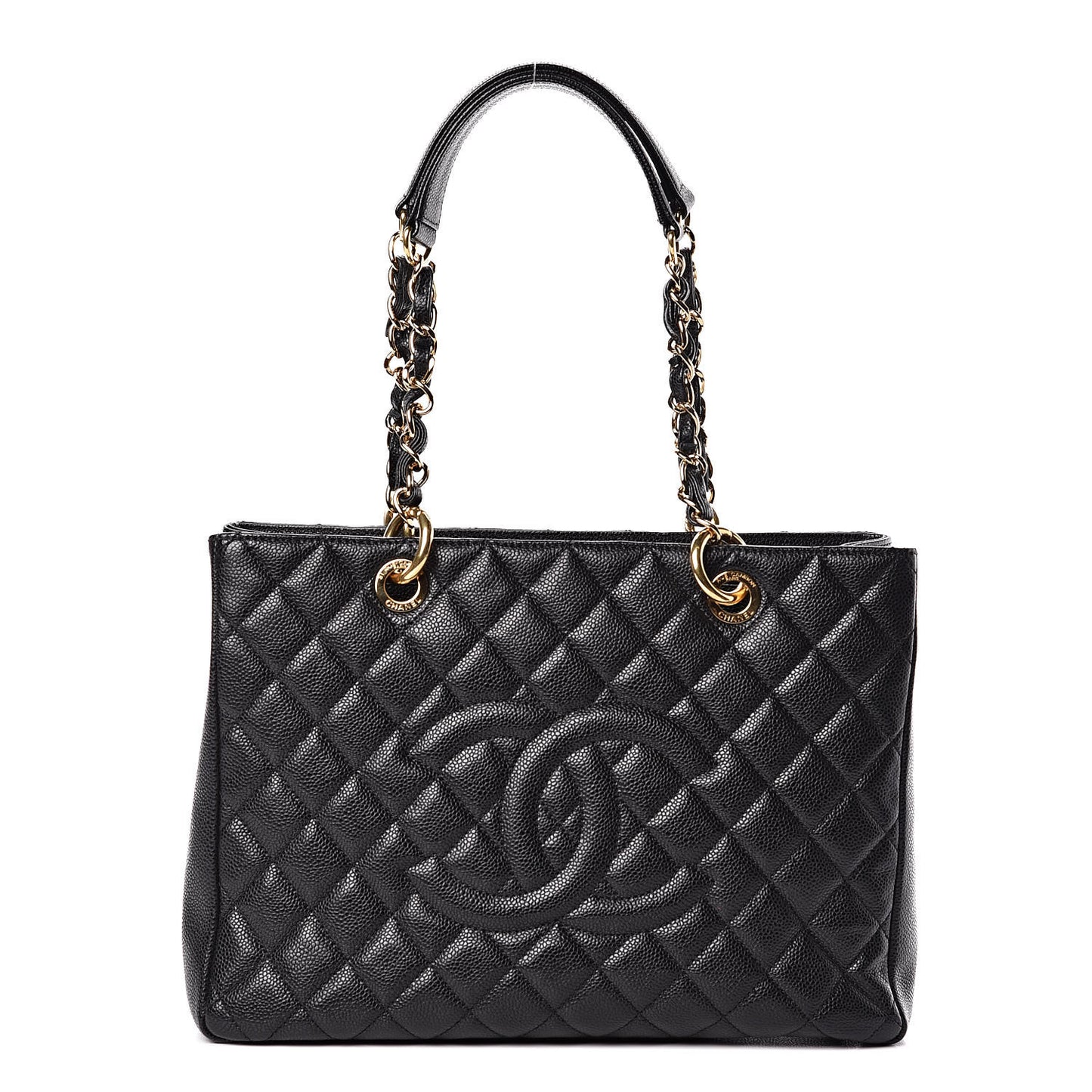 Caviar Quilted Grand Shopping Tote GST Black