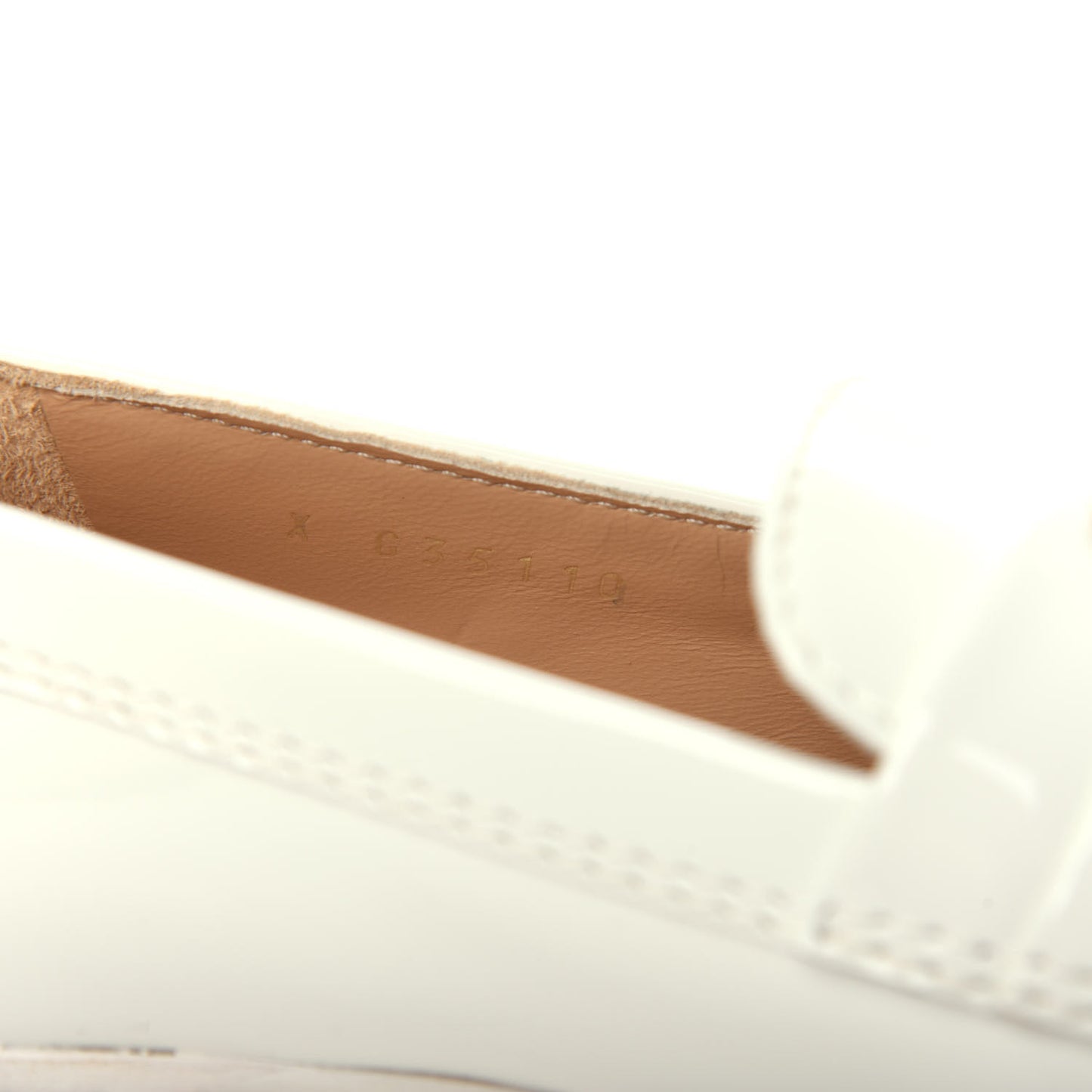 Patent CC Mocassin Loafers 35.5 White