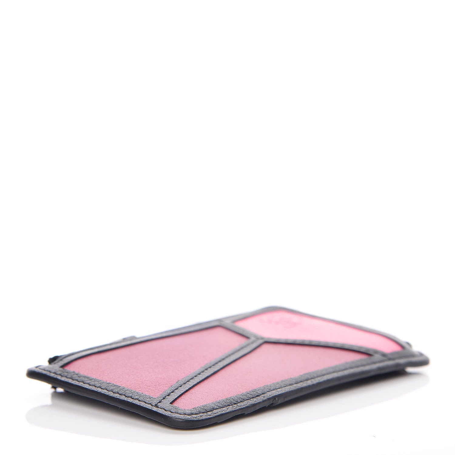 Loewe Calfskin Puzzle Colorblock Coin Card Holder Wild Rose Raspberry 4 of 7