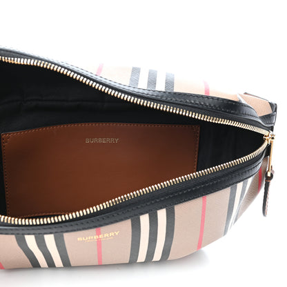 Burberry E-Canvas Icon Stripe Sonny Bum Bag Archive Beige 5 of 9