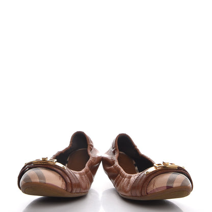 Burberry Haymarket Check Aston Ballerina Flats 39 Tan 7 of 15