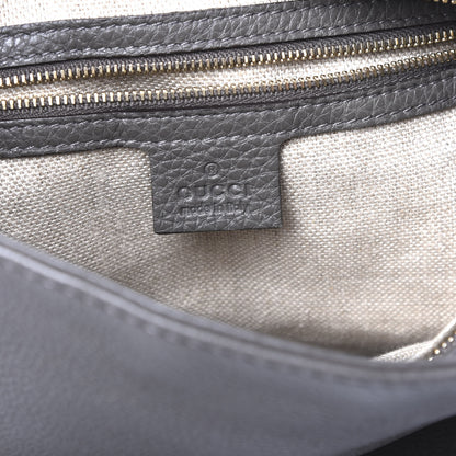 Gucci Pebbled Calfskin Shoulder Bag Grey 9 of 11