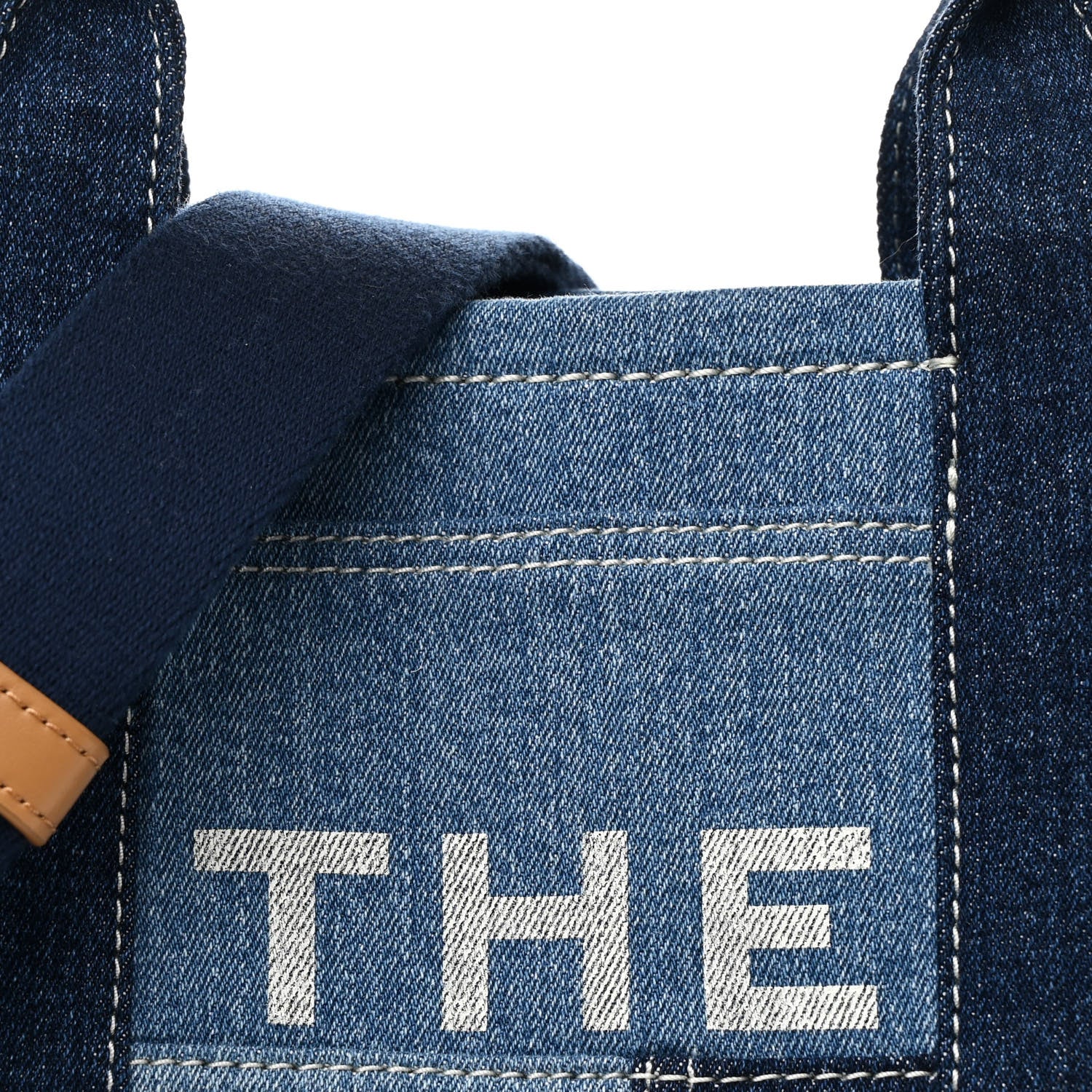Marc Jacobs Denim Canvas Medium The Tote Bag Blue 8 of 10