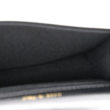 Chanel Shiny Crumpled Calfskin Quilted 31 Card Holder Wallet Black 5 of 9