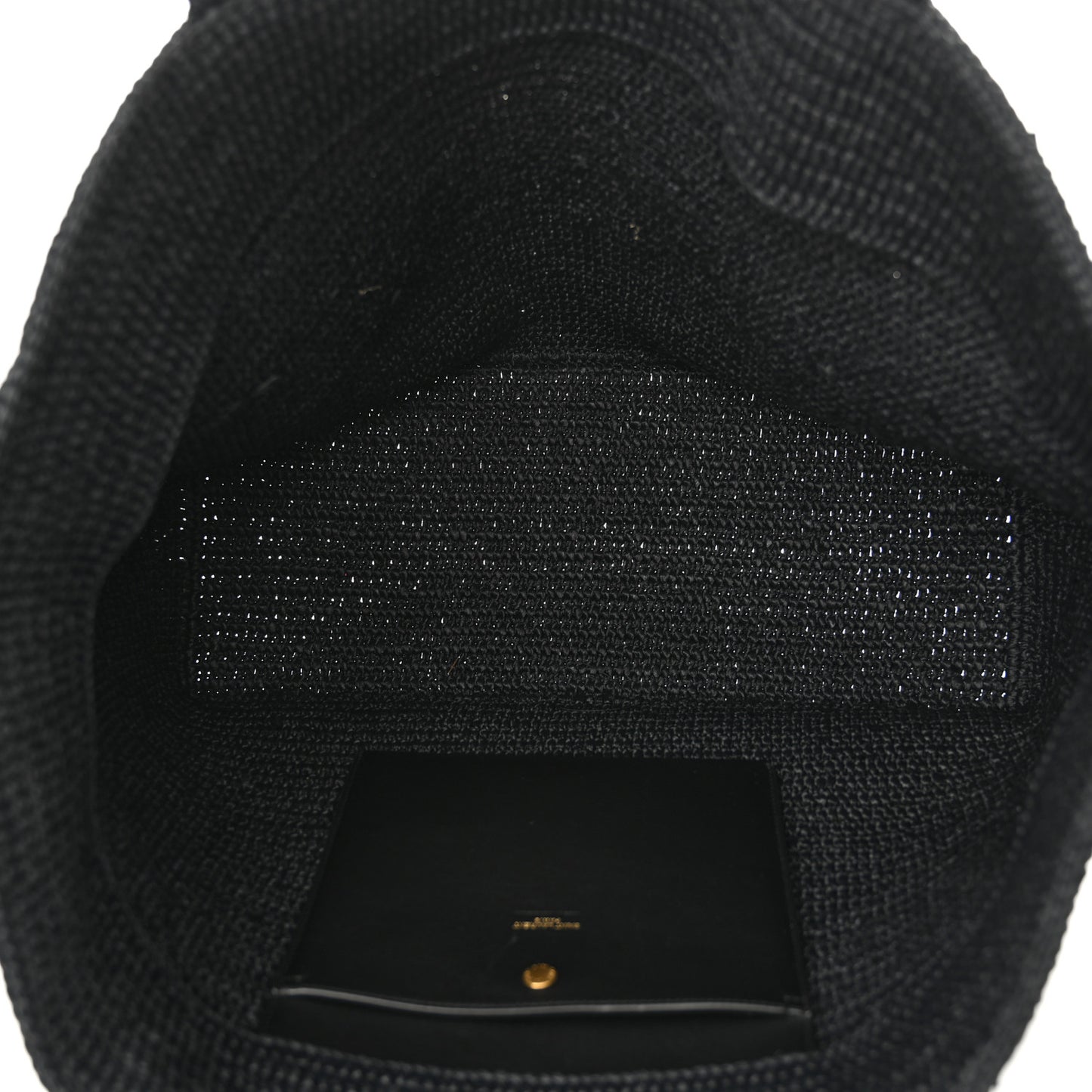 Raffia Logo Tote Black