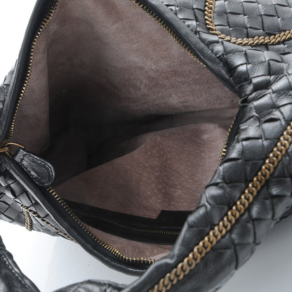Bottega Veneta Nappa Intrecciato Medium Veneta Chain Hobo Nero Black 5 of 11