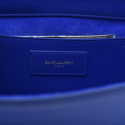 Saint Laurent Calfskin Classic Monogram Cassandre Clutch Royal Blue 8 of 10