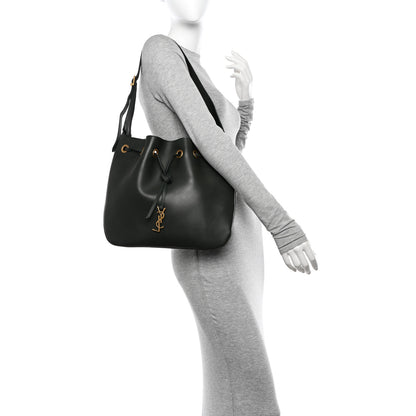 Saint Laurent Calfskin Medium Paris VII Flat Hobo New Vert Fonce 2 of 14