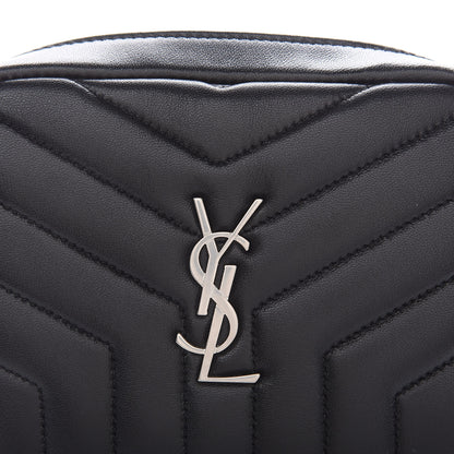 Saint Laurent Lambskin Y Quilted Monogram Loulou Cosmetic Case Black 10 of 11
