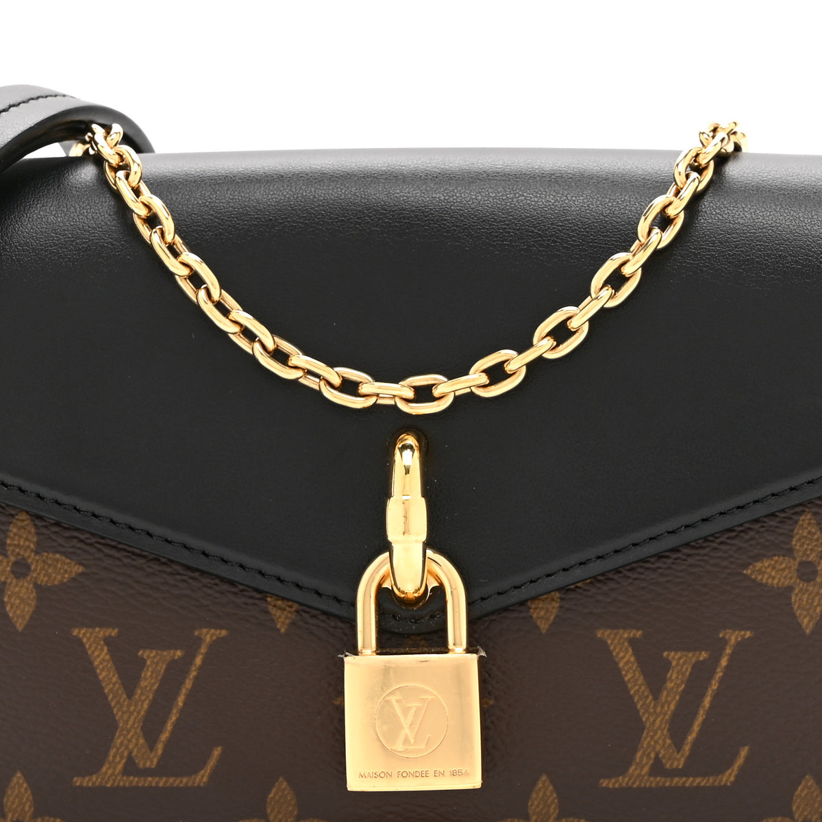 Louis Vuitton Monogram Padlock On Strap Black 7 of 9