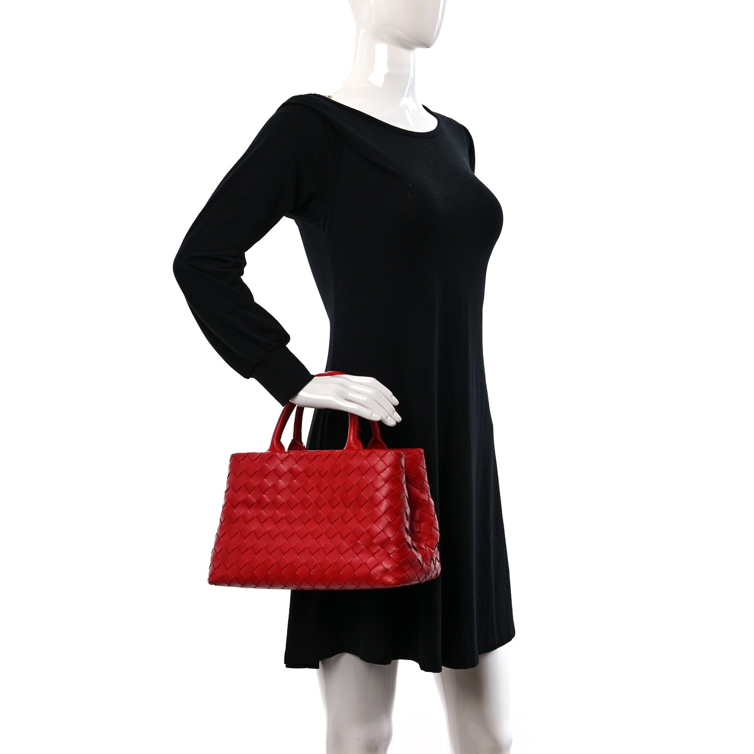 Bottega Veneta Nappa Intrecciato Tote Bag Red 2 of 9