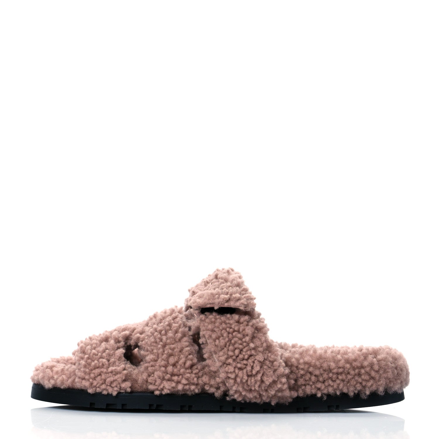 Hermes Woolskin Womens Chypre Sandals 36 Bois De Santal 1 of 8