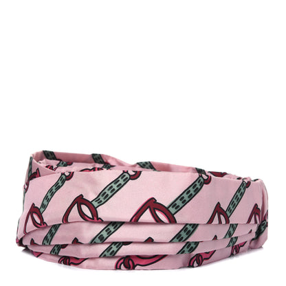 Gucci Silk Flora Print Headband M Pink 1 of 6