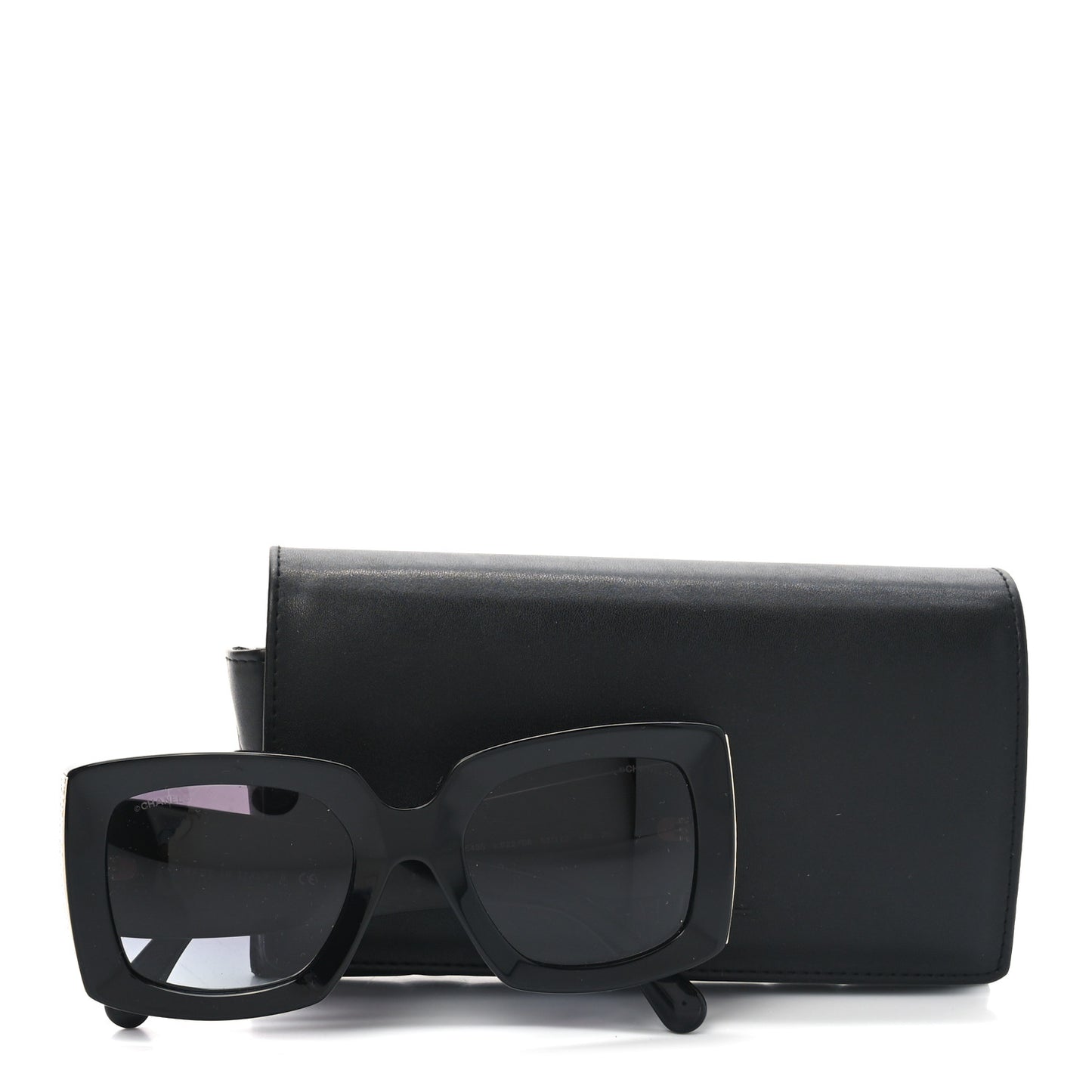 Acetate Rectangle Sunglasses 5435 Black