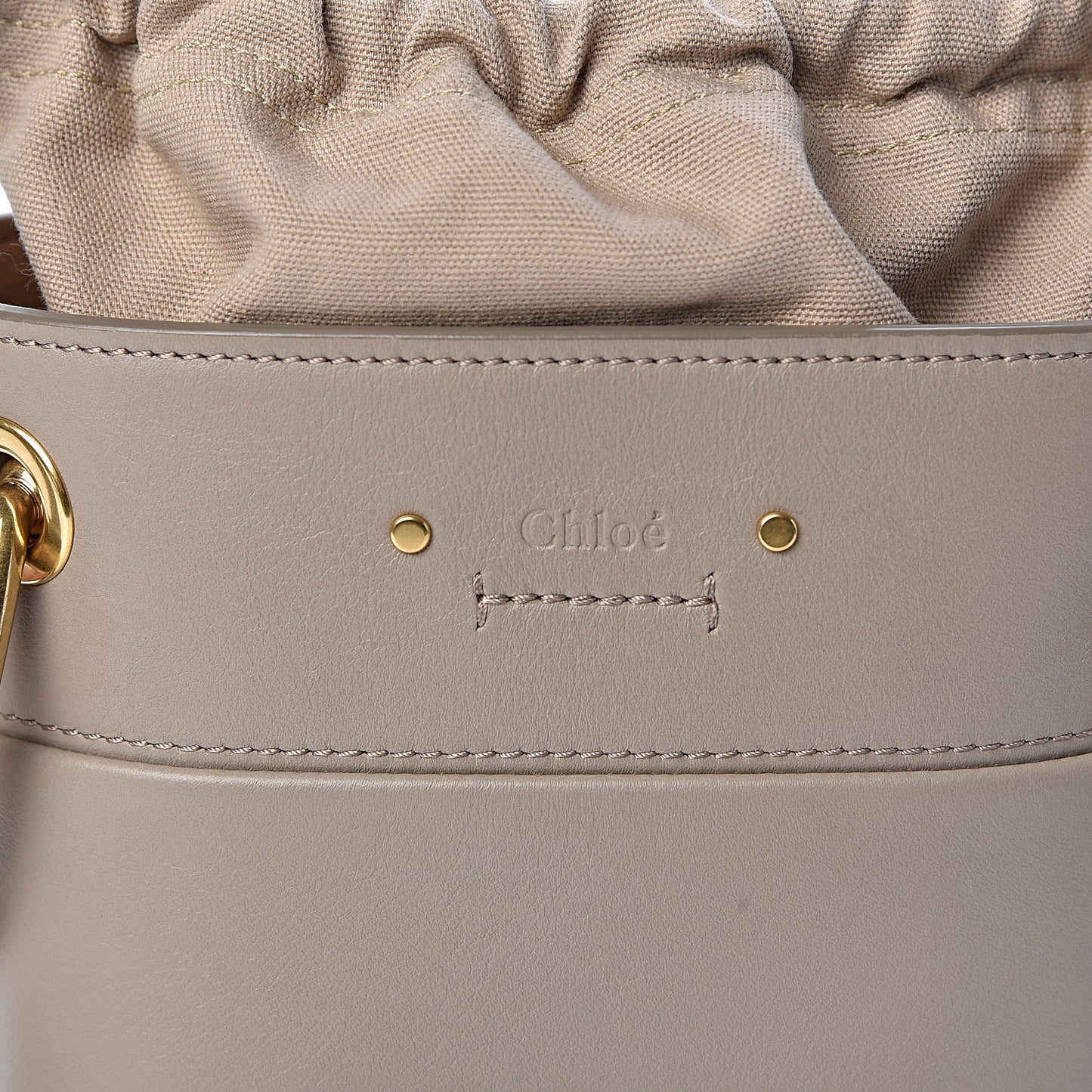Smooth Calfskin Small Roy Bucket Bag Motty Grey
