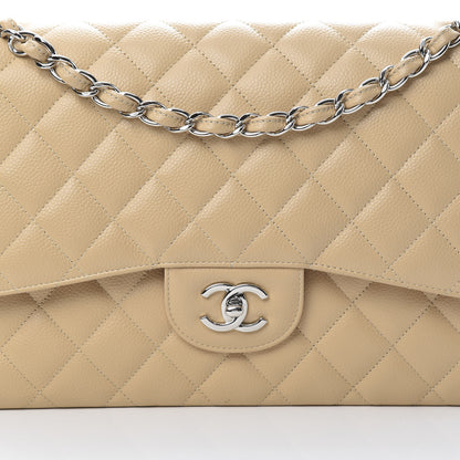 Chanel Caviar Quilted Jumbo Double Flap Beige Clair 8 of 16