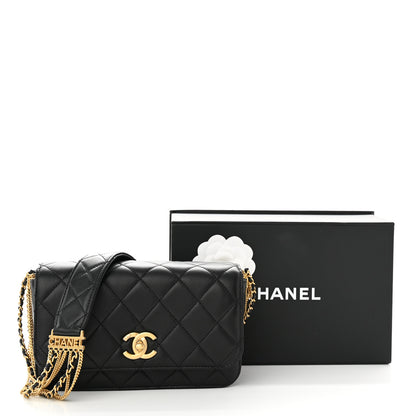 Chanel Lambskin Quilted Multiple Chain Flap Black 11 of 11