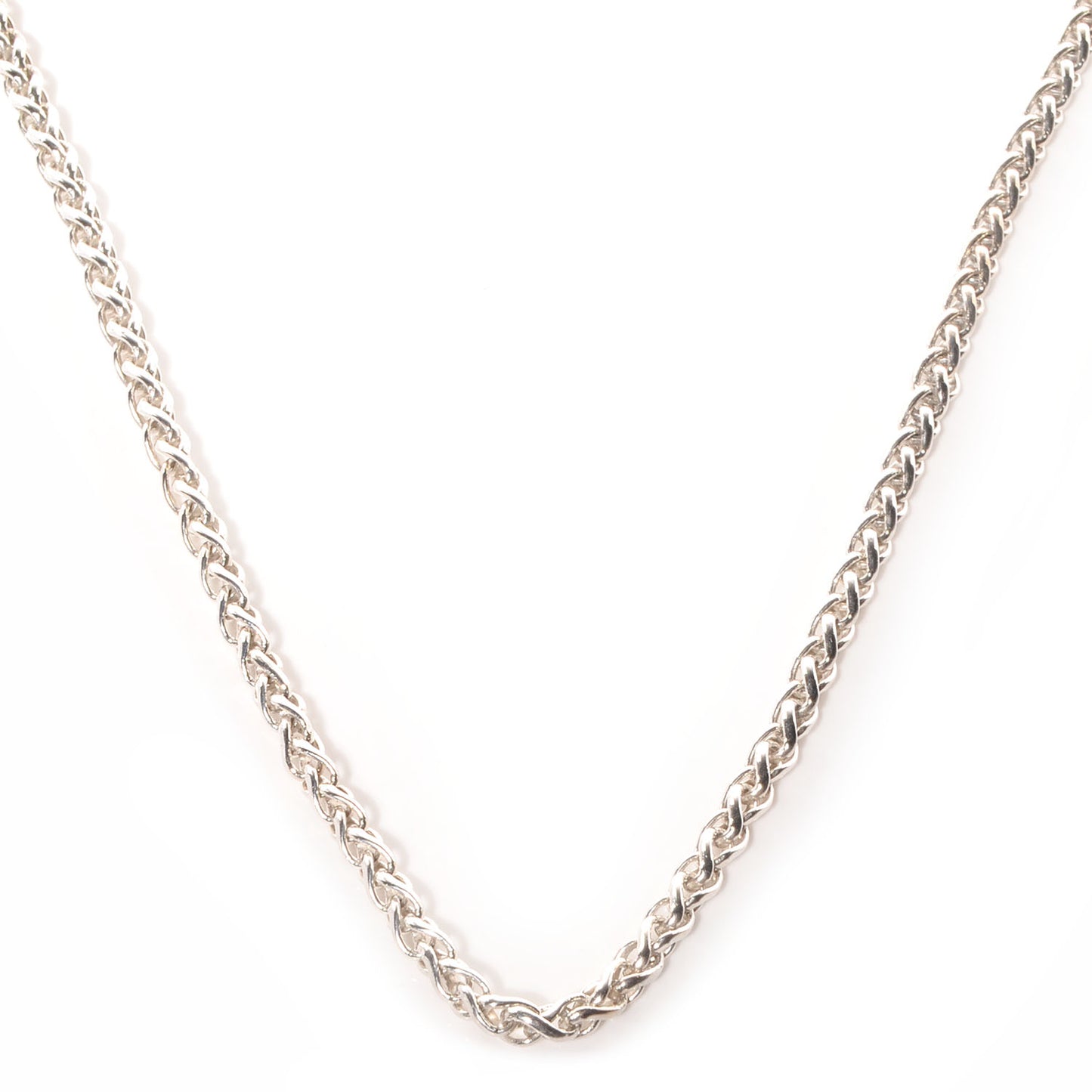 Sterling Silver 4mm Wheat Chain Necklace
