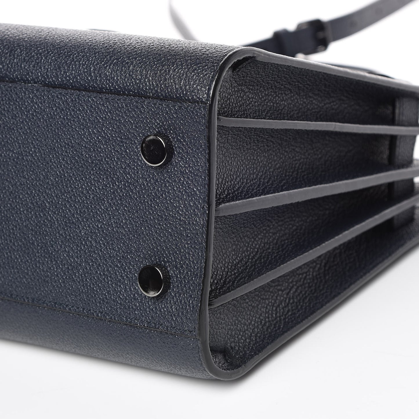 Grained Calfskin Baby Sac De Jour Marine