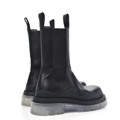 Bottega Veneta Calfskin The Tire Chelsea Boots 37.5 Black Transparent 4 of 9