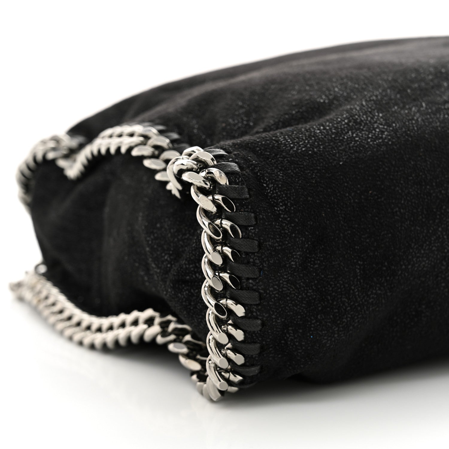 Stella McCartney Shaggy Deer Small Falabella Fold Over Tote Black 8 of 9