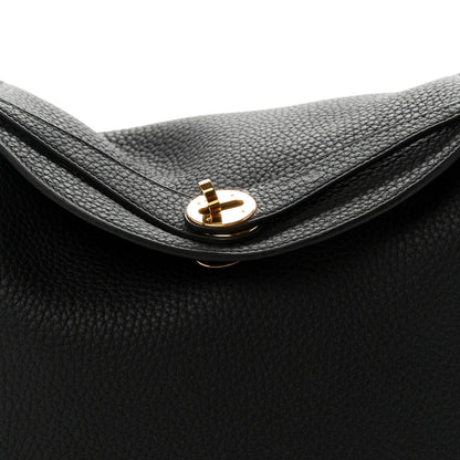 Hermes Taurillon Clemence Lindy 30 Black 8 of 11