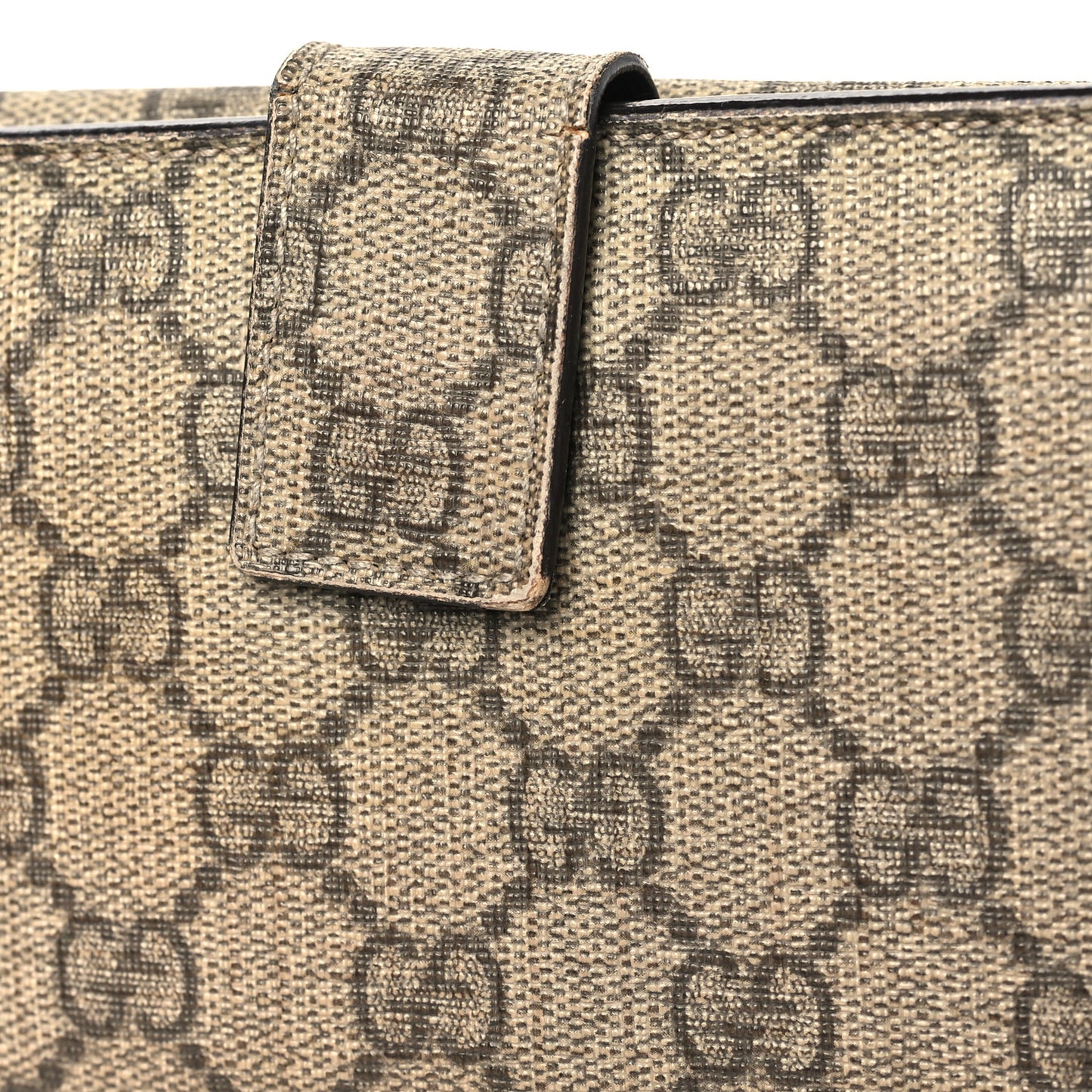 GG Supreme Monogram Continental Flap Wallet Beige