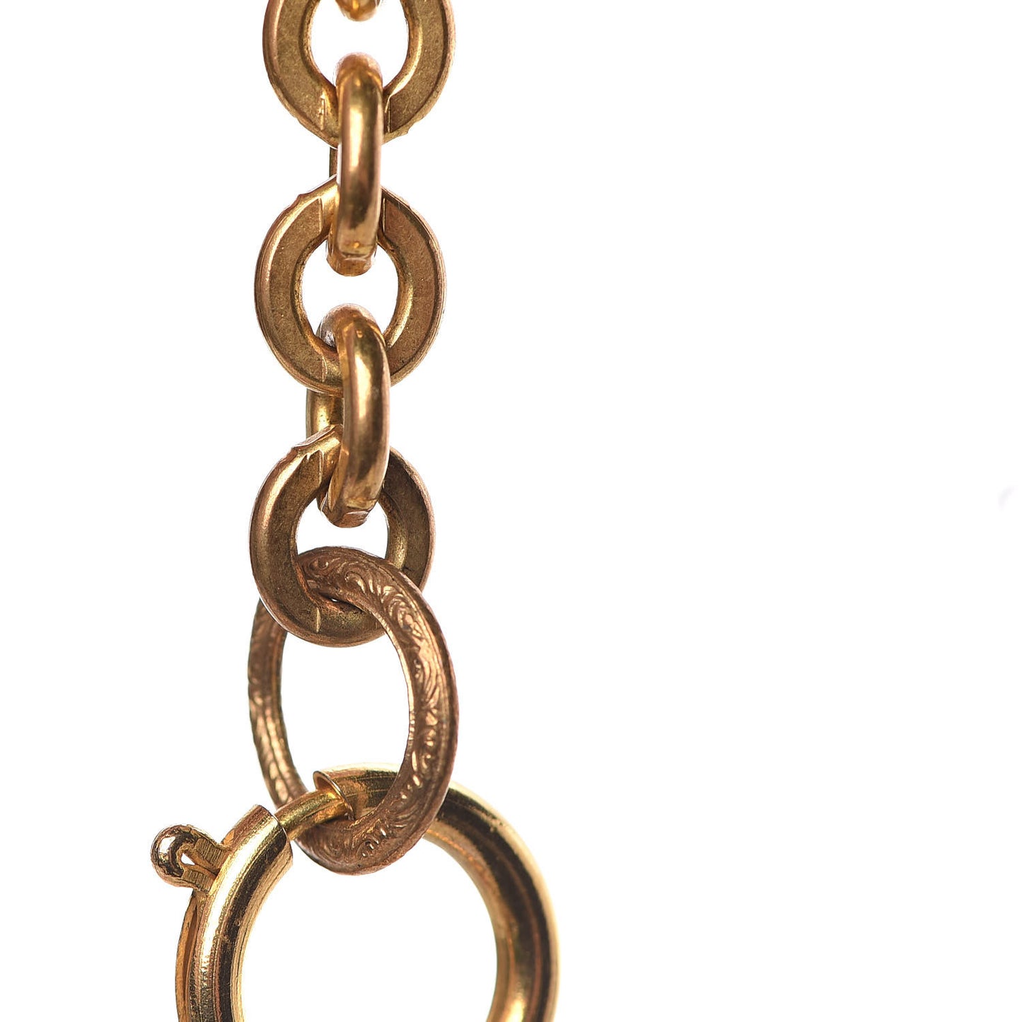 CC Pendant Long Necklace Gold