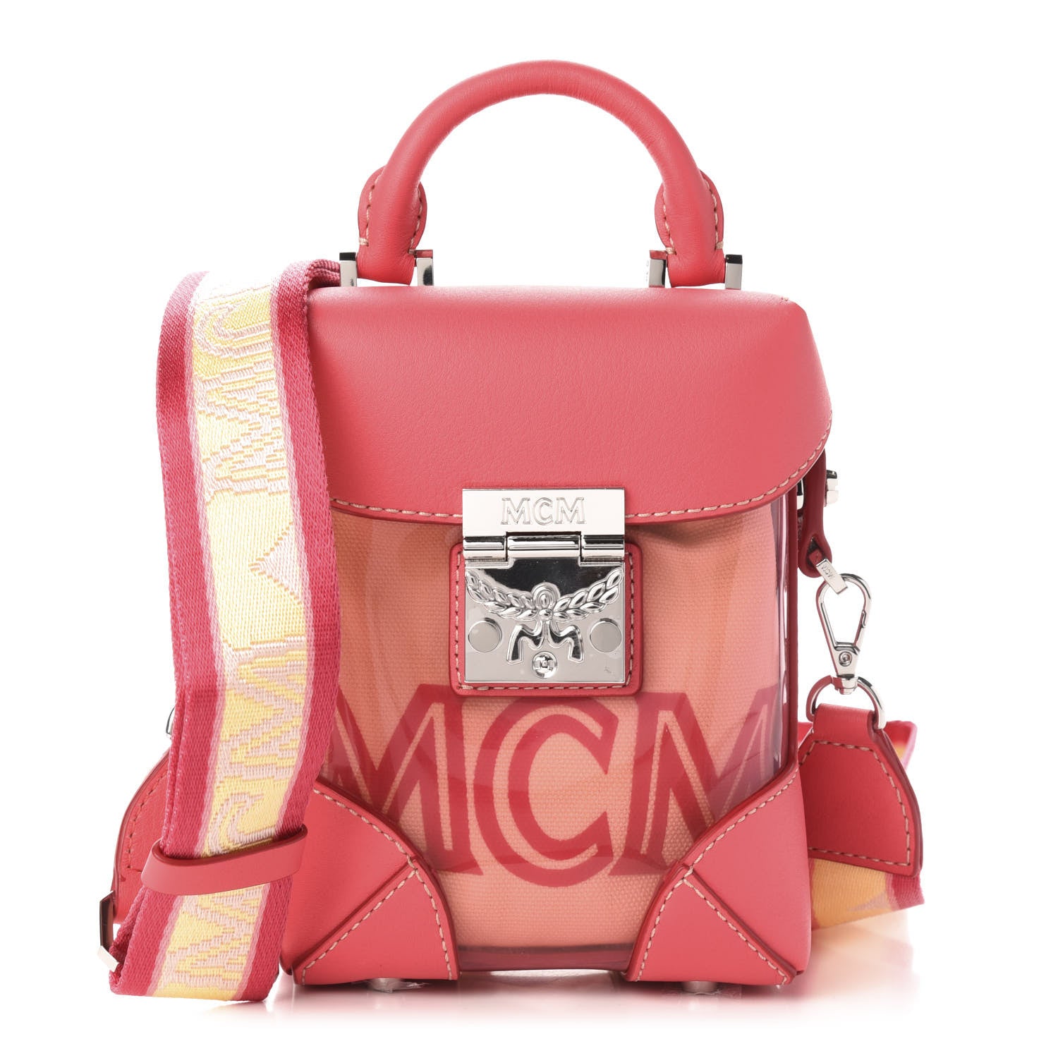 MCM Transparent Mini Berlin Crossbody Teaberry 1 of 14