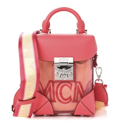 MCM Transparent Mini Berlin Crossbody Teaberry 1 of 14
