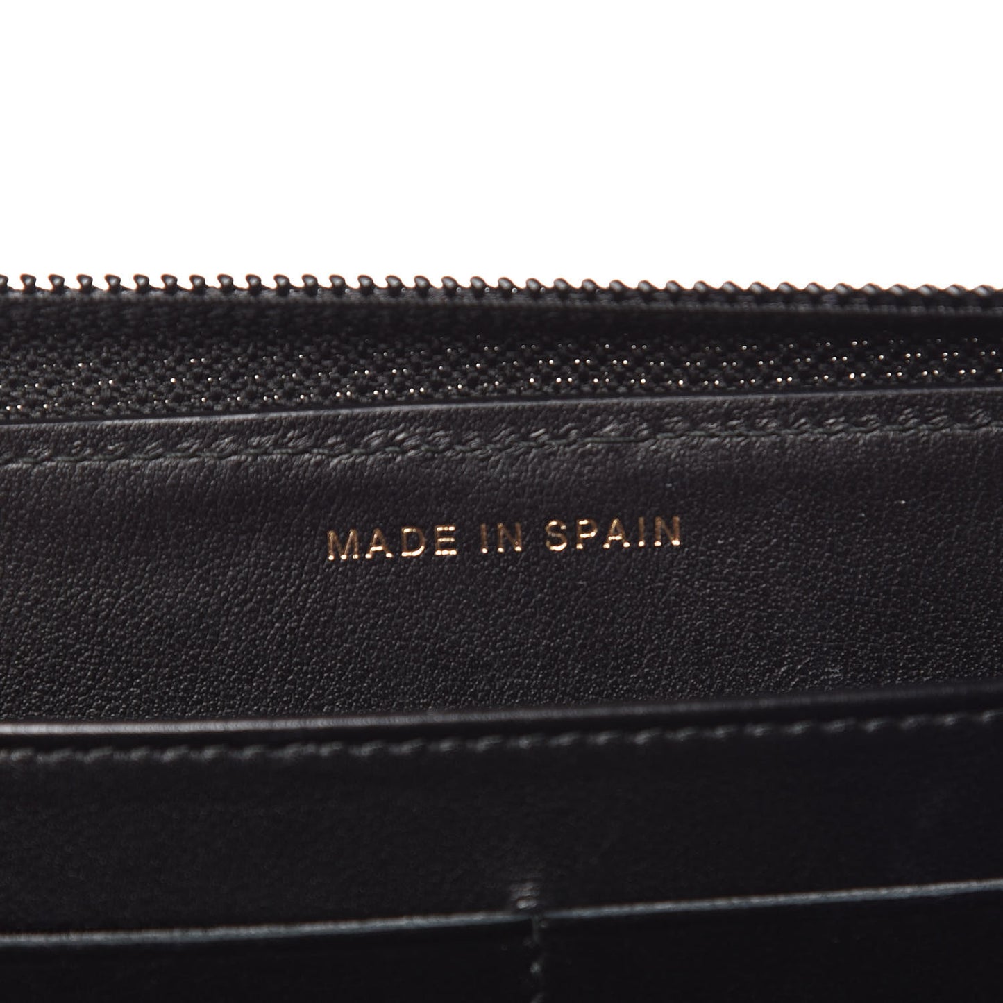 Caviar Chevron Quilted Zip Around Boy Wallet Black