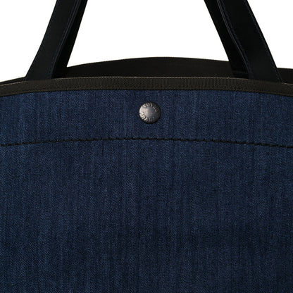 Prada Denim Calfskin Logo Shopping Tote Blue 11 of 13