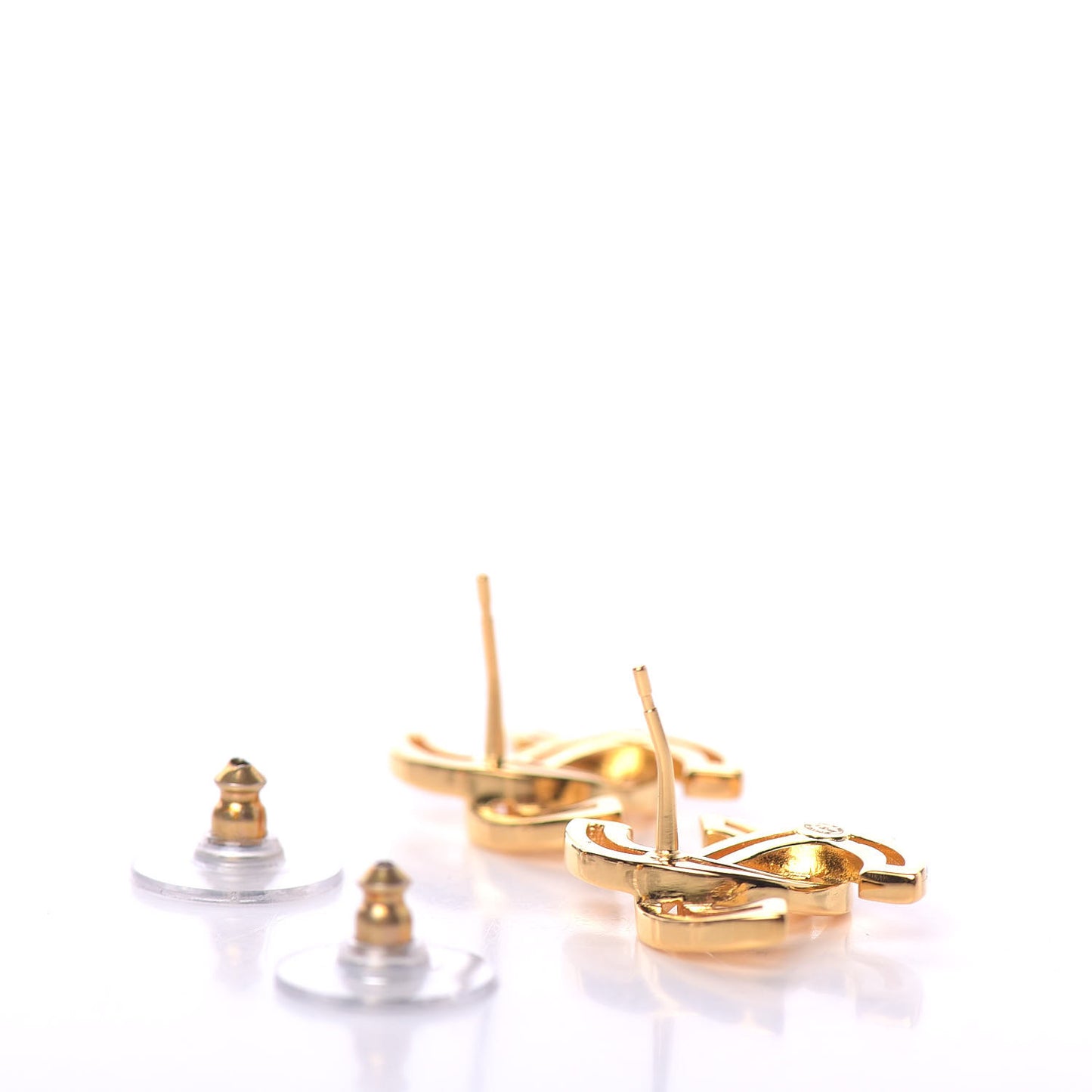 Metal Obazine CC Earrings Gold